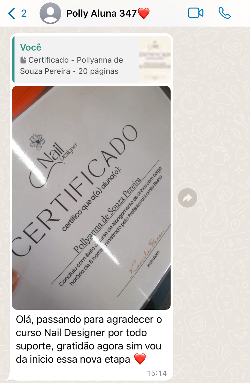Depoimento de aluna 5